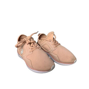 U.S. Polo Assn. Girls Sneakers Size 11M Mesh & Synthetic Peach Athletic Shoes